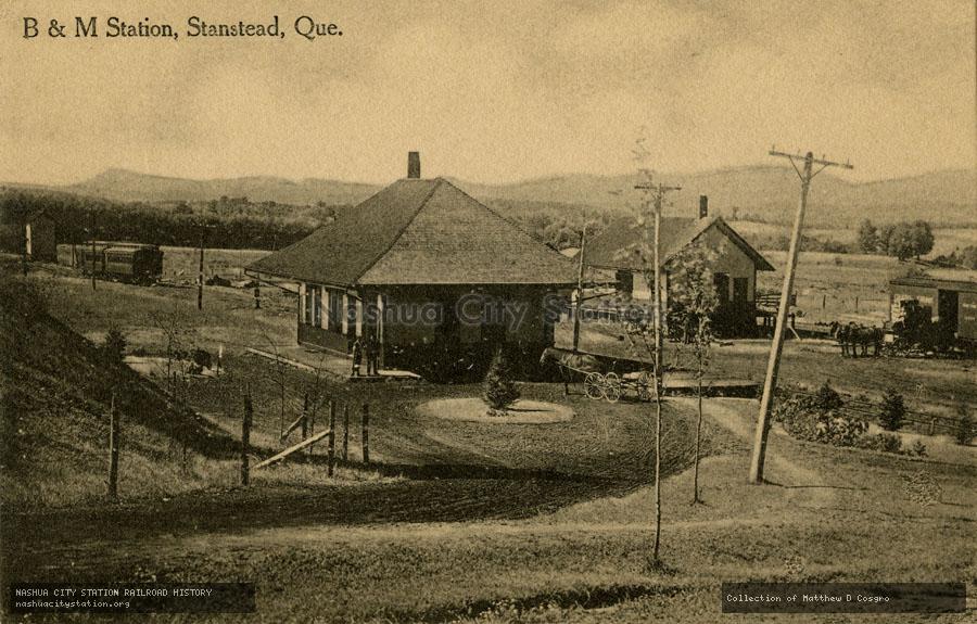 Postcard: Boston & Maine Station, Stanstead, Quebec